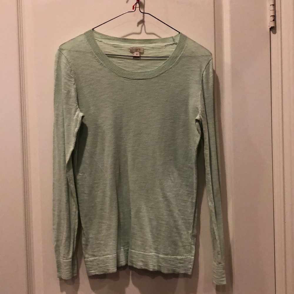 JCrew mint green Cotton Sweater XS